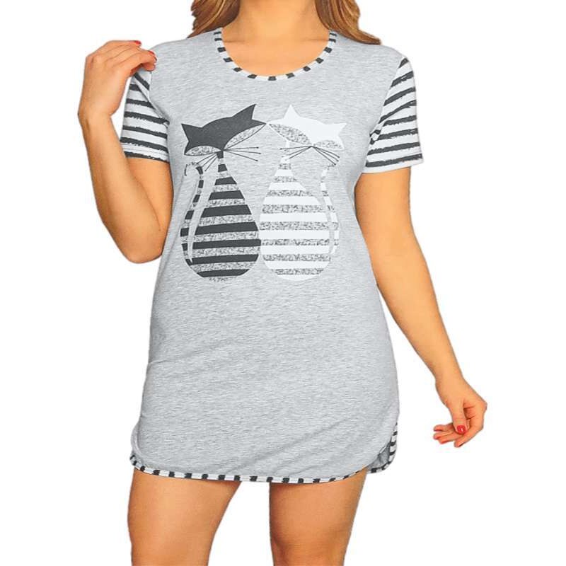 Dámska nočná košeľa pre moletky šedá 42029755