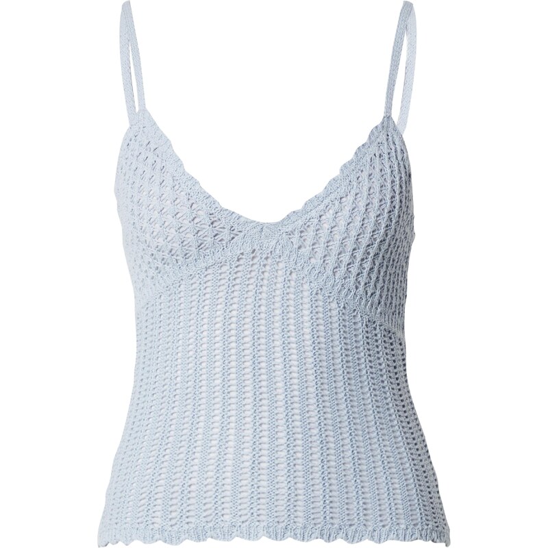 LENI KLUM x ABOUT YOU Vyšívaný top Liv svetlomodrá 54249193