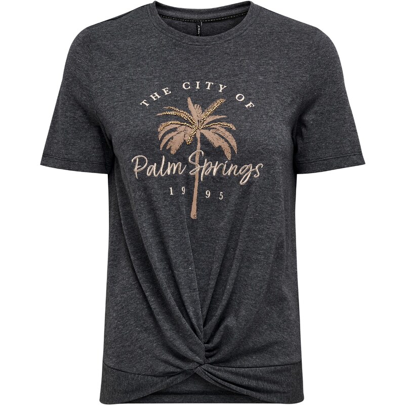 ONLY Tričko PALMIE béžová / svetlohnedá / čierna melírovaná 53588487