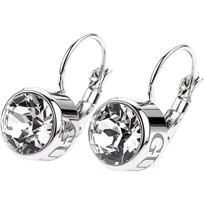 Guess Nadčasové oceľové náušnice s čírymi kryštálmi GEJUBT01064 66584126