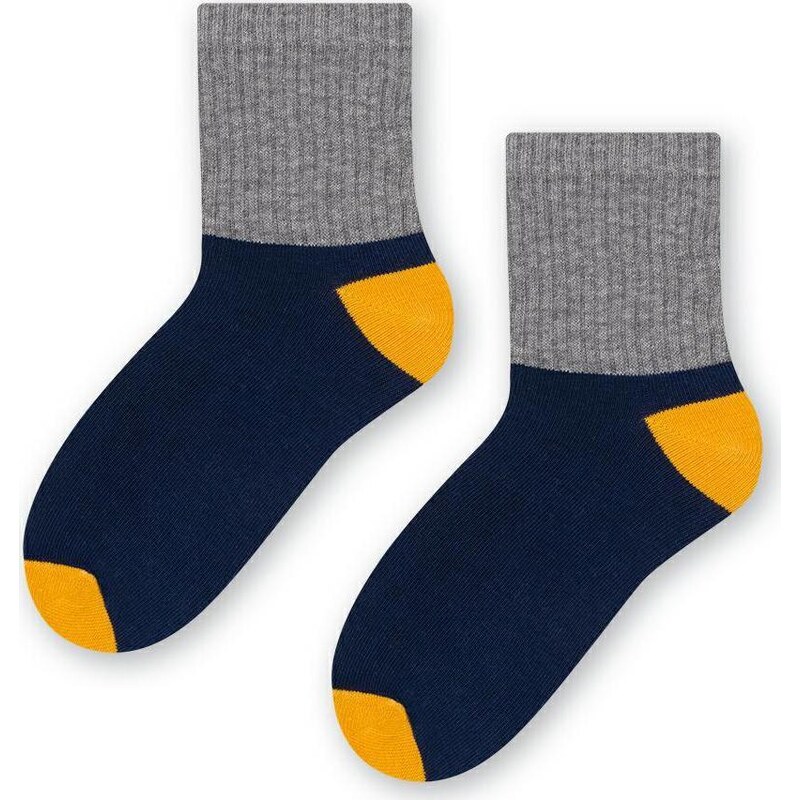 STEVEN Tmavomodré chlapčenské ponožky Art. 014 CE388, NAVY BLUE 42066593