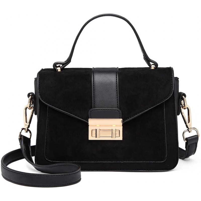 Štýlová čierna menšia dámska kabelka Miss Lulu 42102513