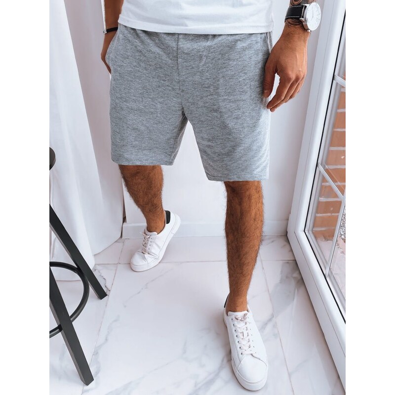 Buďchlap Pohodlné pánske kraťasy v šedej farbe 42105506