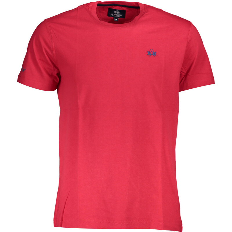 La Martina Pánske červené tričko s krátkym rukávom 64710570