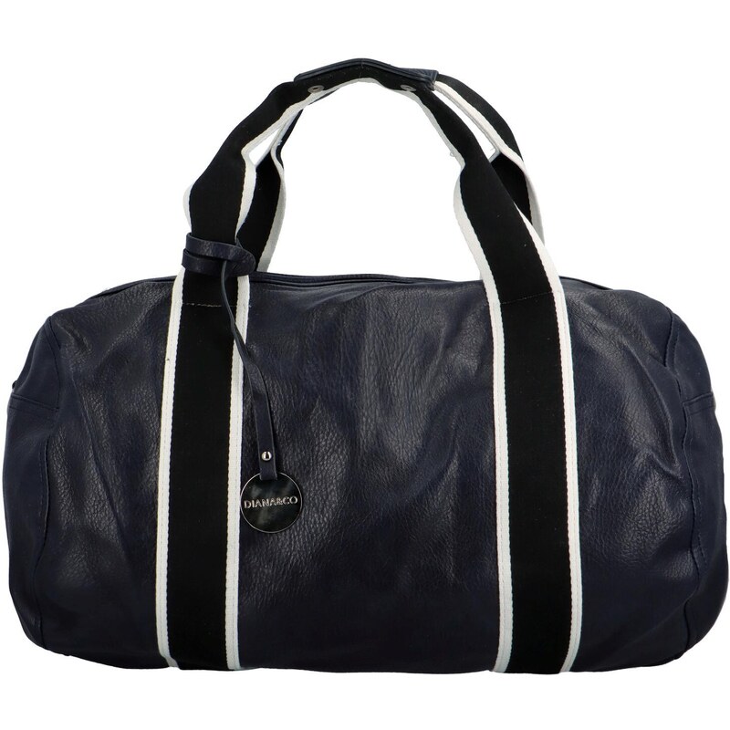 DIANA & CO Trendová koženková cestovná taška Alebom, tmavo modrá 66562867