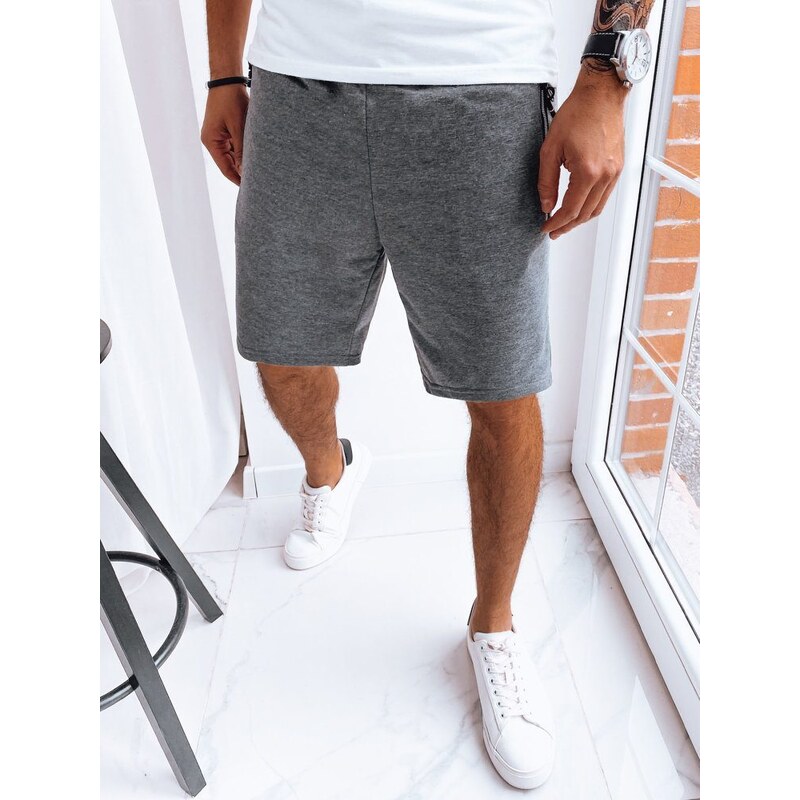 Buďchlap Teplákové grafitové pánske kraťasy s bočnými vreckami 42126872