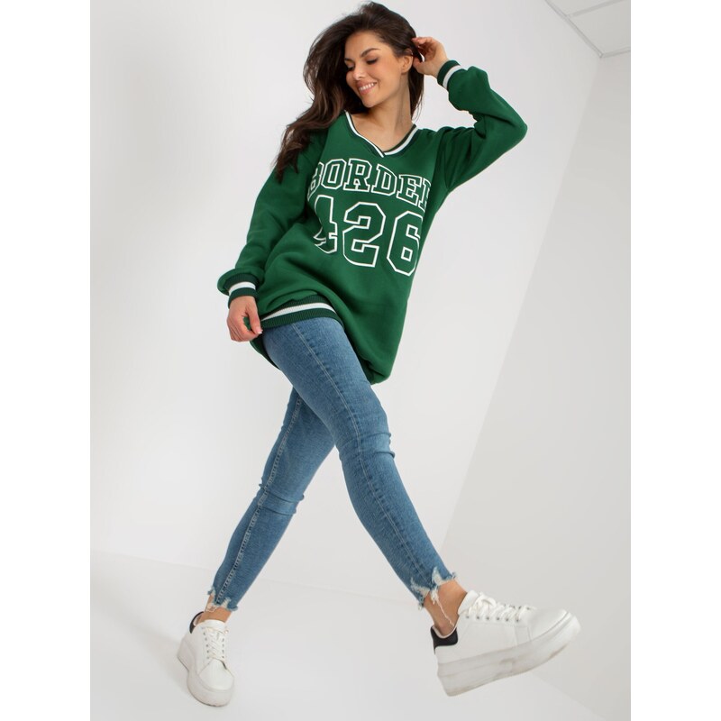 My Red Lips Sweatshirt-EM-BL-776.19-dark green 64788073