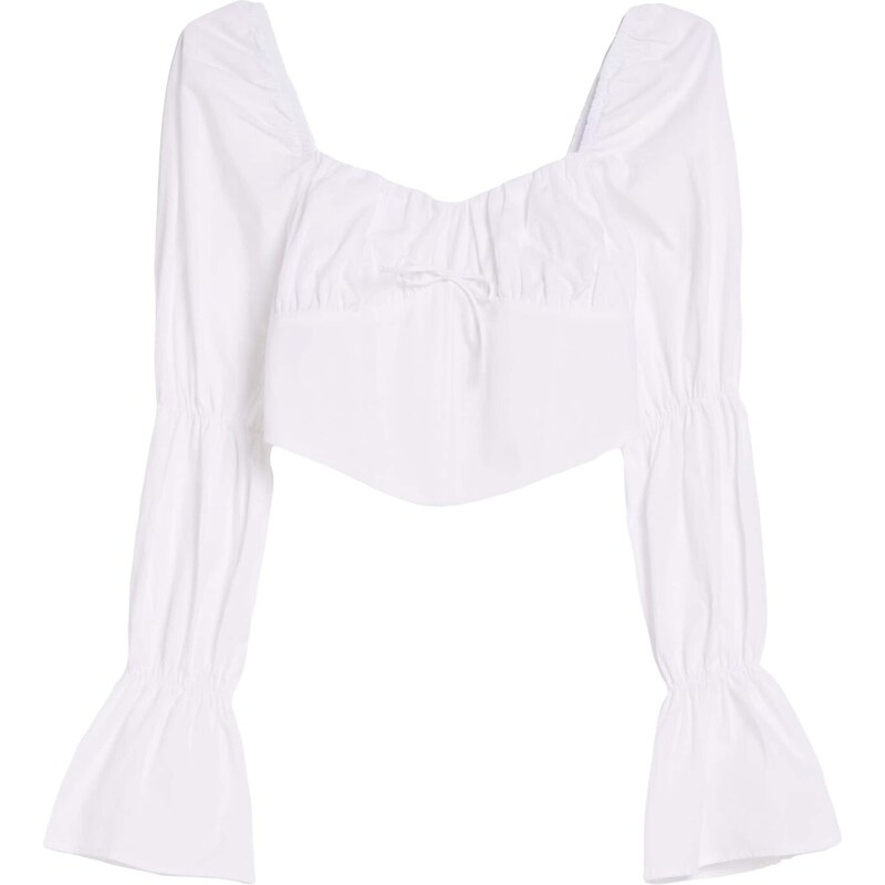 Bershka Blúzka biela 54445045