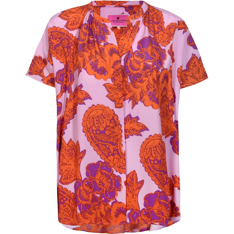 LIEBLINGSSTÜCK Blúzka Rosmunda fialová / pastelovo fialová / oranžovo 42166819