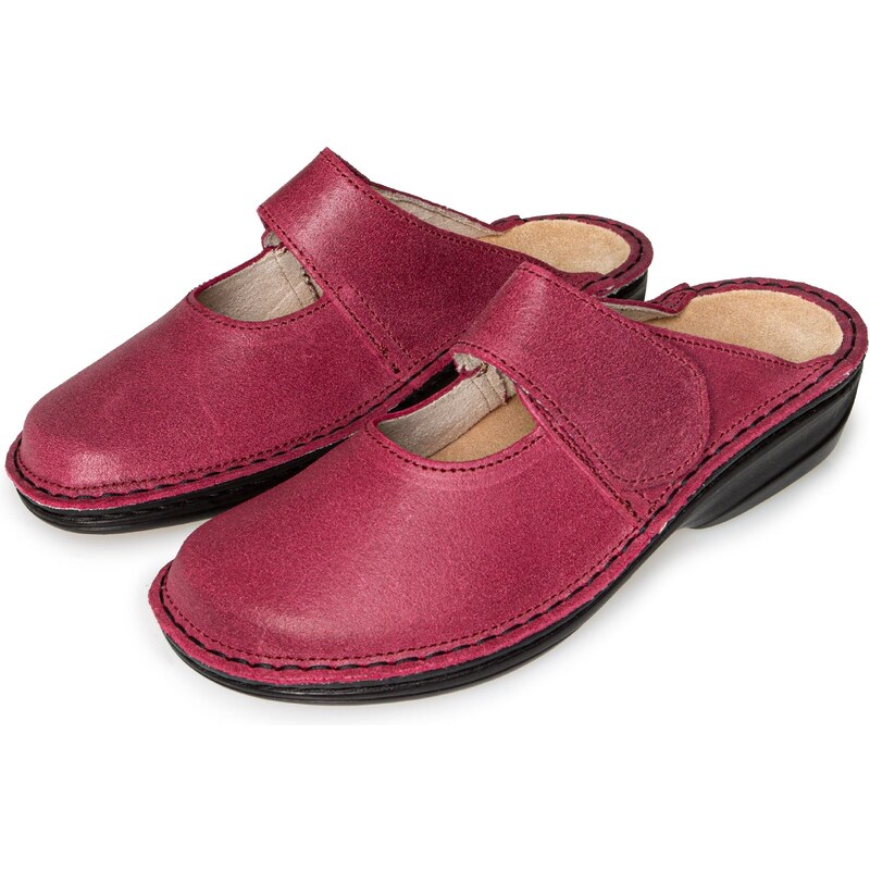 Vlnka Dámske anatomické kožené šľapky Katarína červená veľkosti obuvi - dospelí 36