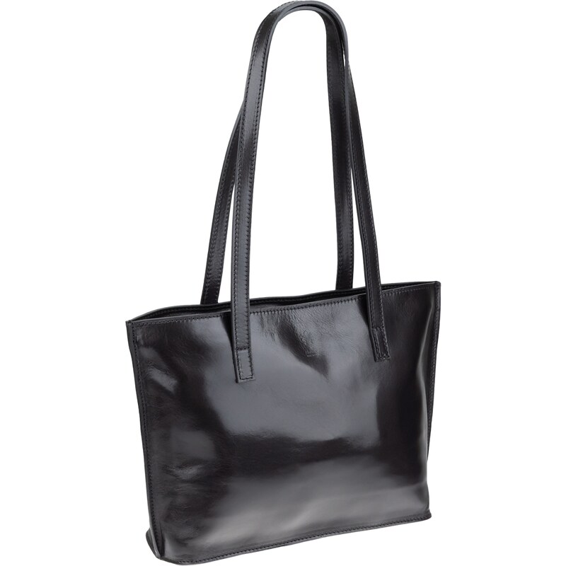 Čierna kožená talianska kabelka Ambra Nera NovaKabelka.sk 42157630