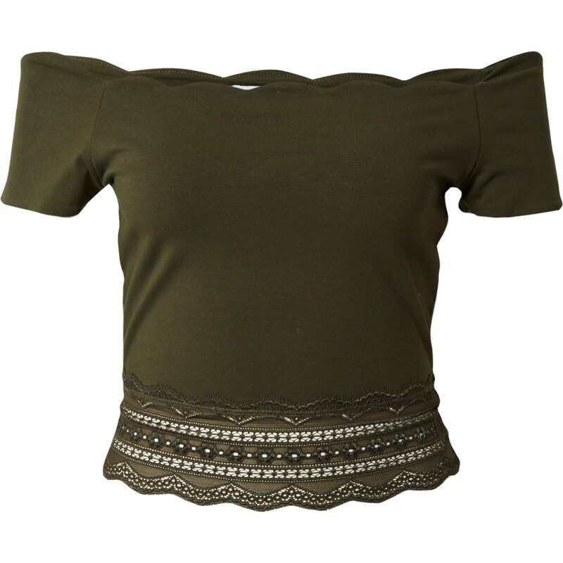 ABOUT YOU Tričko Thora kaki 63144095