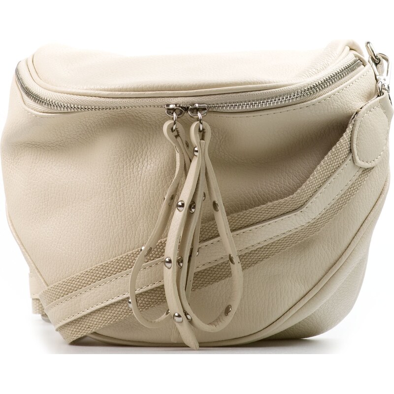 Blaire Kožená crossbody oblička Merle béžová 68533971