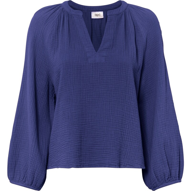 bonprix Blúzka, oversize z mušelínu, farba fialová 44954076