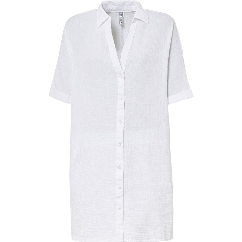 bonprix Blúzka, dlhá, oversize, bavlnený mušelín, farba biela 44847268