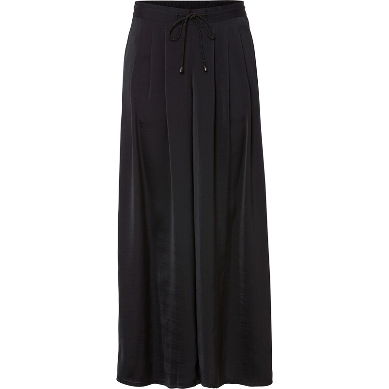 bonprix Nohavicová sukňa, saténová, farba čierna