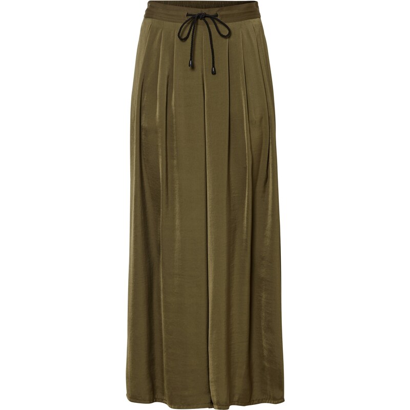 bonprix Nohavicová sukňa, saténová, farba zelená, rozm. 42