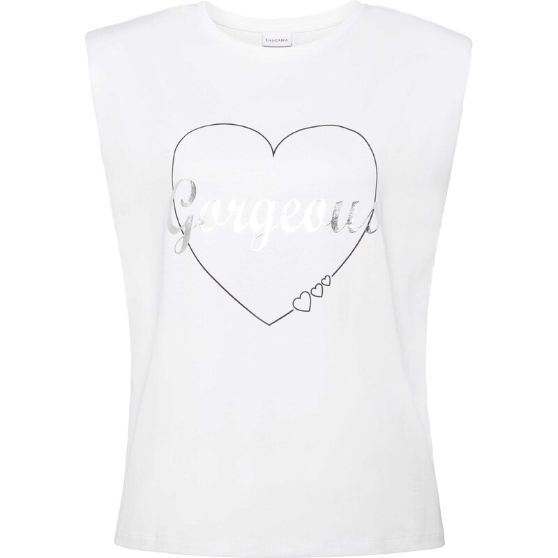 LASCANA Top strieborná / biela 54248546