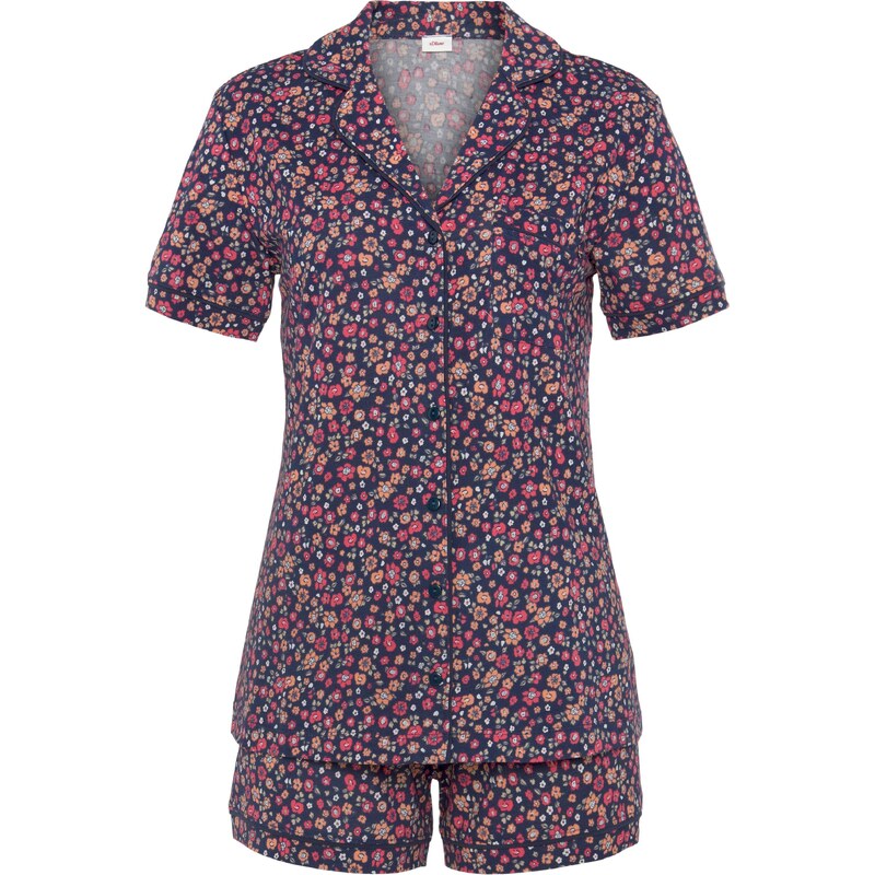 s.Oliver Kraťasy tmavomodrá / pastelovo zelená / oranžová / 54249241