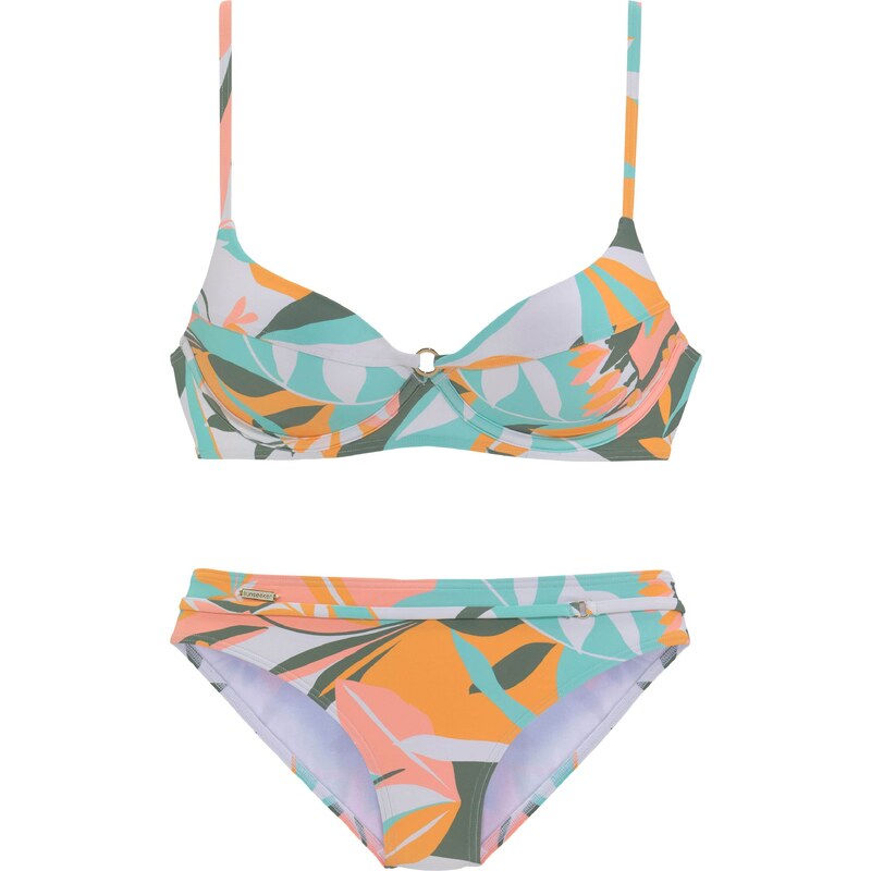SUNSEEKER Bikiny nebielená / tyrkysová / jedľová / tmavooranžová 66846416