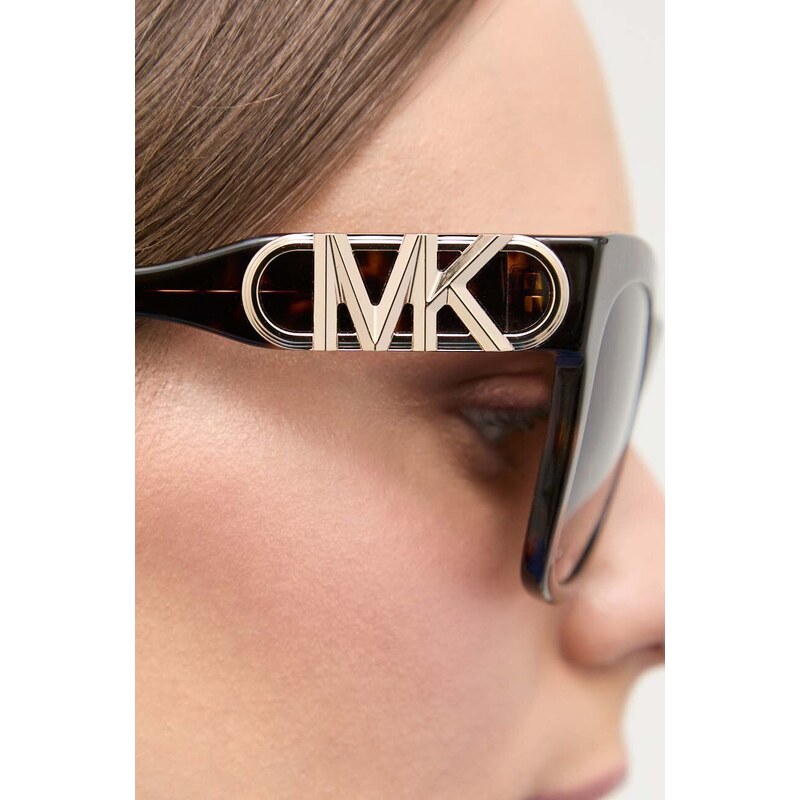 Slnečné okuliare Michael Kors EMPIRE SQUARE dámske, hnedá farba, 0MK2182U