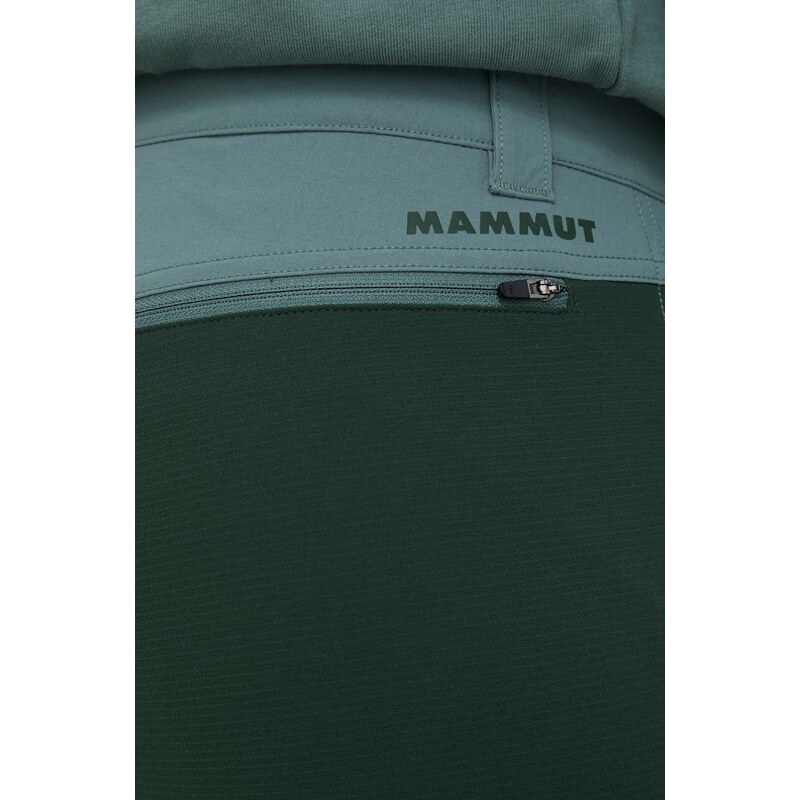 Turistické šortky Mammut Zinal Hybrid zelená farba