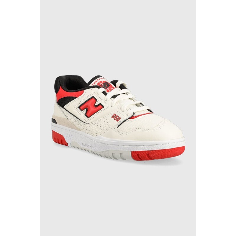 Kožené tenisky New Balance BB550VTB béžová farba