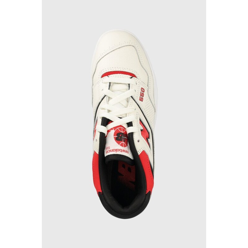 Kožené tenisky New Balance BB550VTB béžová farba