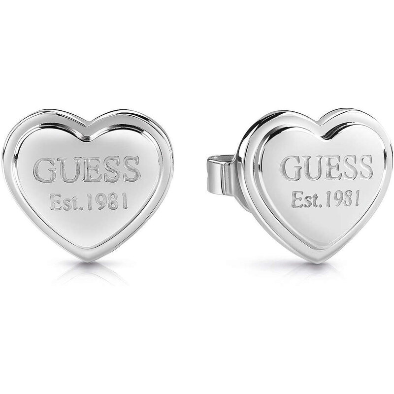 Guess Módne oceľové náušnice so srdiečkom JUBE02179JWRHT/U 66586903