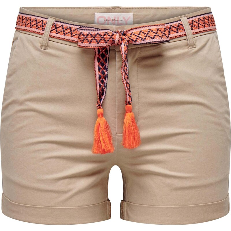 ONLY Chino nohavice Georgia tmavobéžová / tmavomodrá / oranžová / 42584134