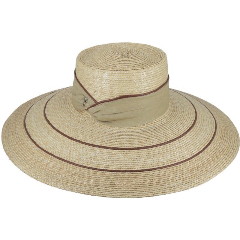 Fléchet - Since 1859 Dámsky slamený klobúk porkpie so širokou krempou - limitovaná kolekcia Fléchet