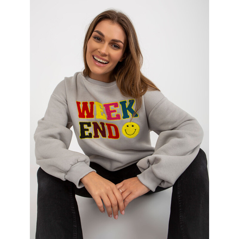 My Red Lips Sweatshirt-EM-BL-617-6.30X-grey 64787705