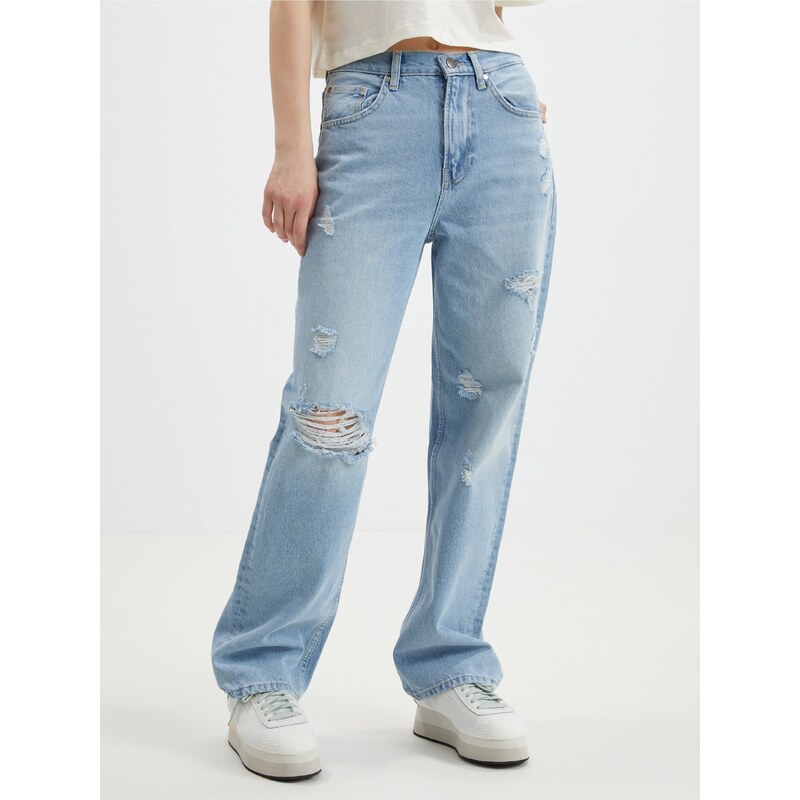 Straight fit pre ženy ONLY - svetlomodrá 50567975