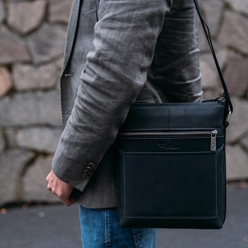 Tome Stone Kožená taška cez rameno Forgy BL 42716699