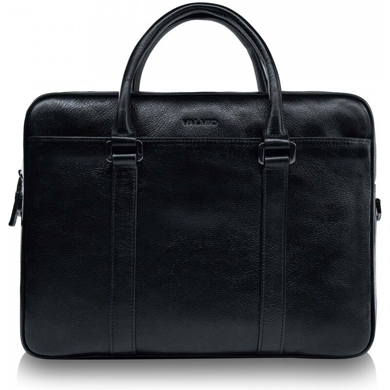 Čierna kožená taška Valmio Classic