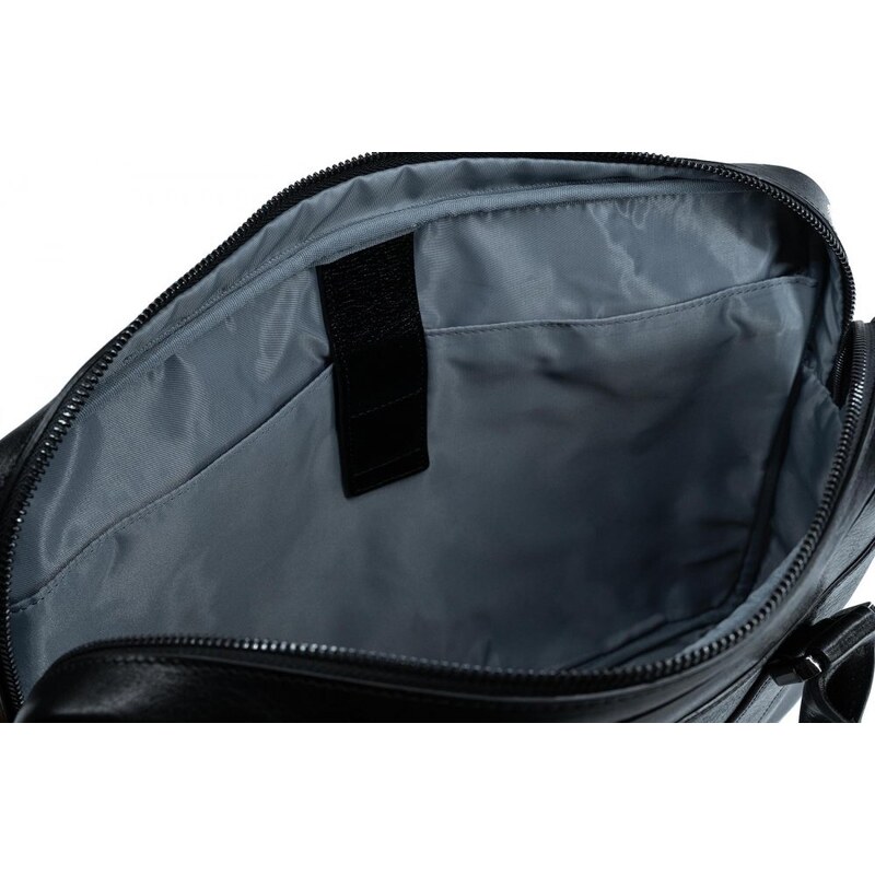 Čierna kožená taška Valmio Classic