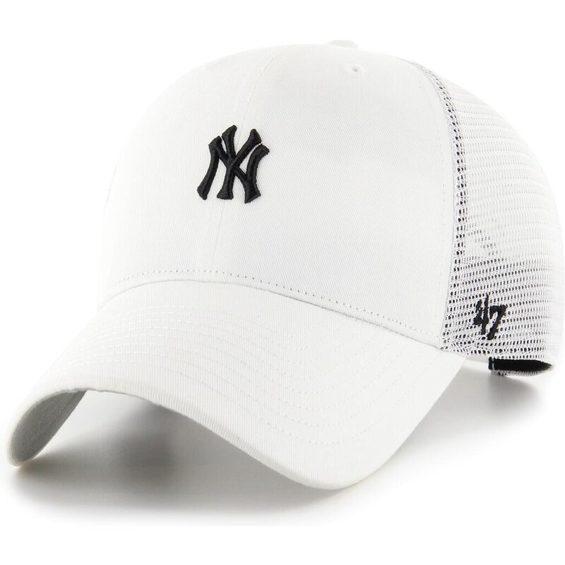 47 Brand Biela šiltovka NY Yankees s čiernym logom