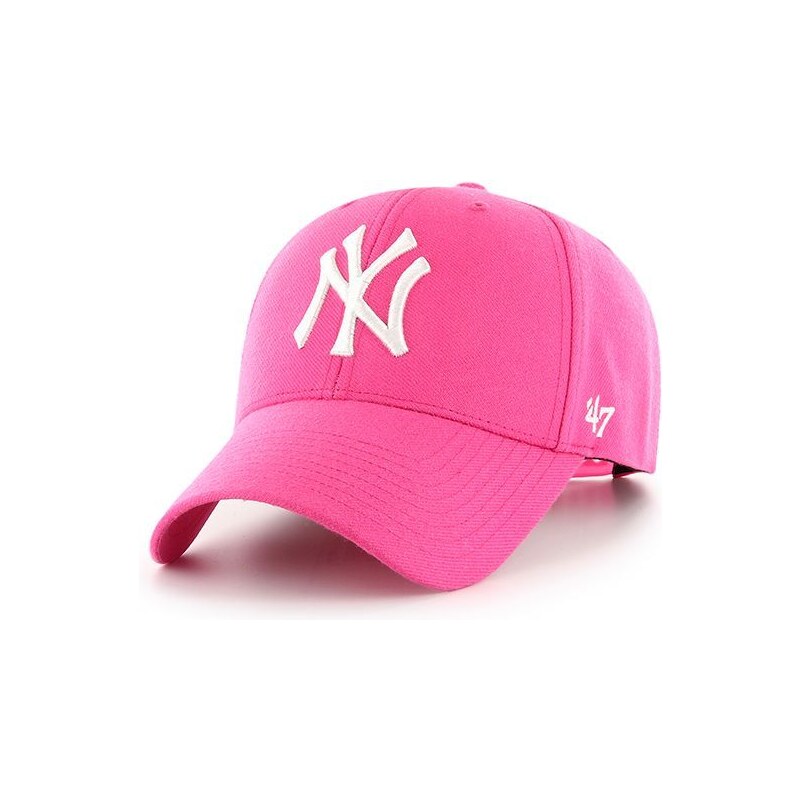 47 Brand Ružová dámska šiltovka NY Yankees s bielym logom