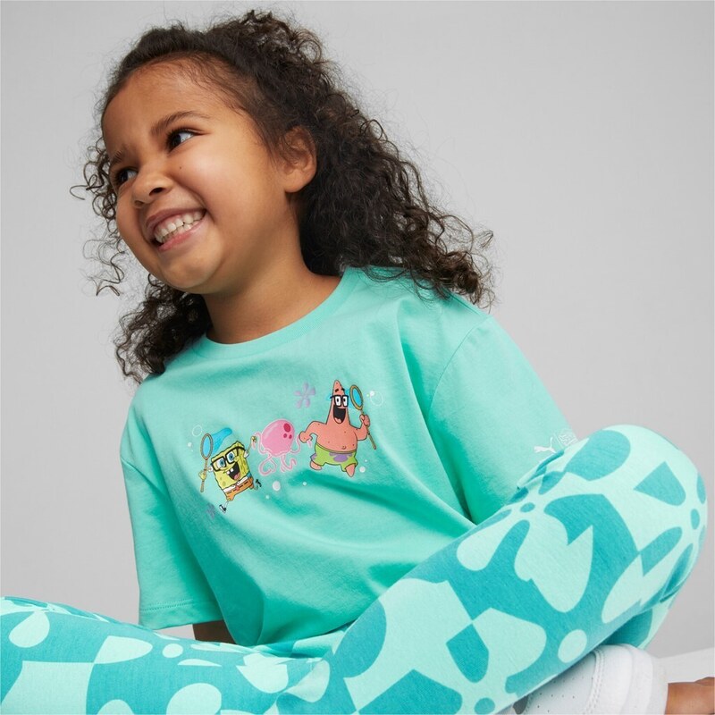 PUMA x SPONGEBOB Girls Tee green 42678690