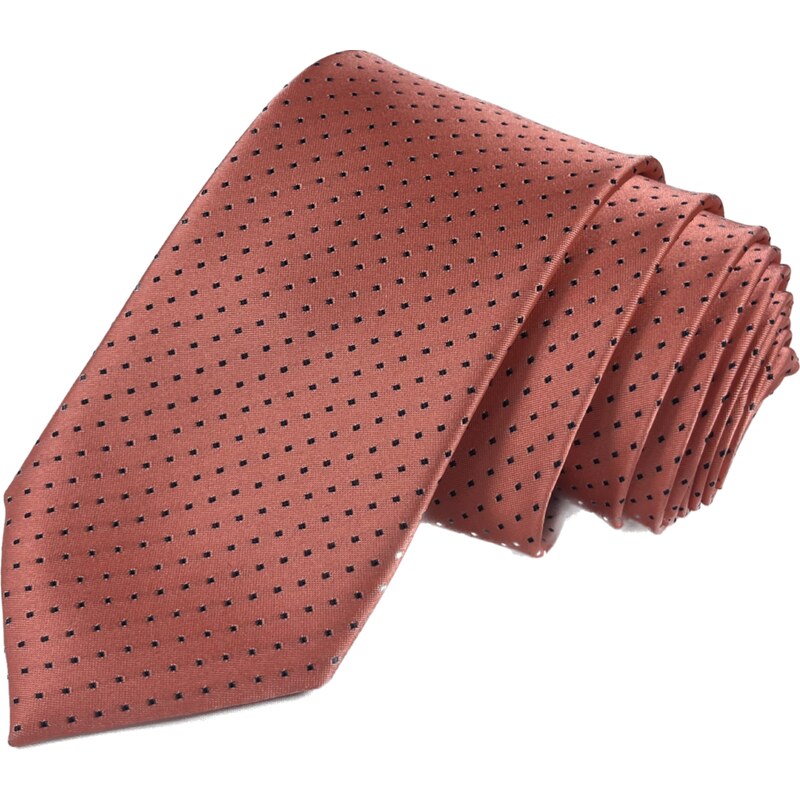 Venergi lososová kravata so vzorom