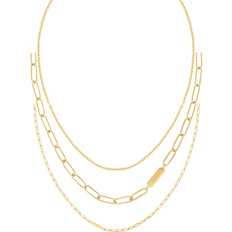 Calvin Klein Sada pozlátených oceľových náhrdelníkov Defiant 35000433 66584127