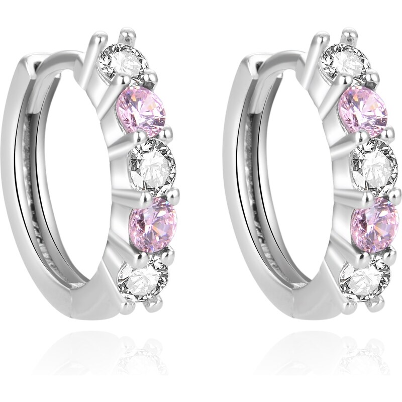 Beneto Nadčasové kruhové náušnice so zirkónmi AGUC1536 66588705