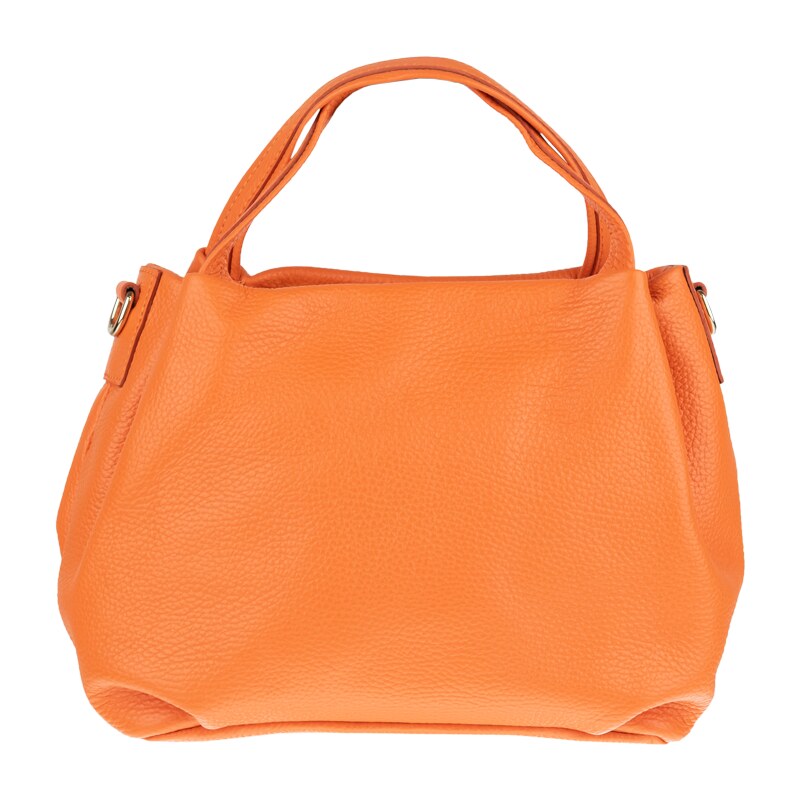 Oranžová kožená talianska crossbody kabelka Tea Arancione Segnale 42695035