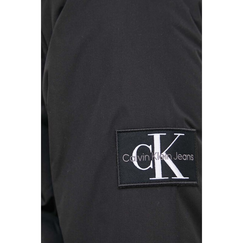 Bunda Calvin Klein Jeans pánska, čierna farba, zimná