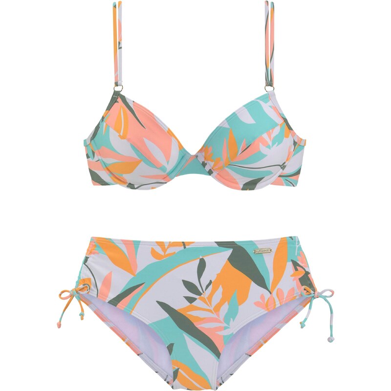 SUNSEEKER Bikiny mätová / tmavozelená / pastelovo fialová / koralová 66857708