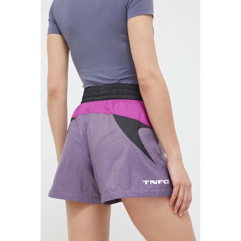 Turistické šortky The North Face TNF X fialová farba, vzorované, vysoký pás