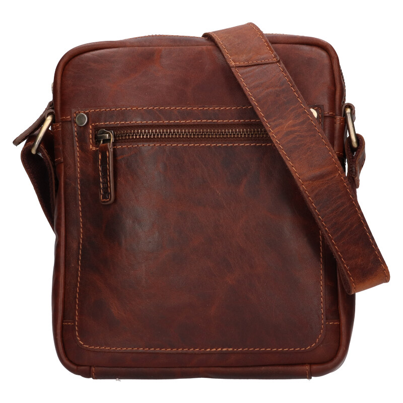 Lagen Pánska kožená taška cez rameno 223603 hnedá 42716562