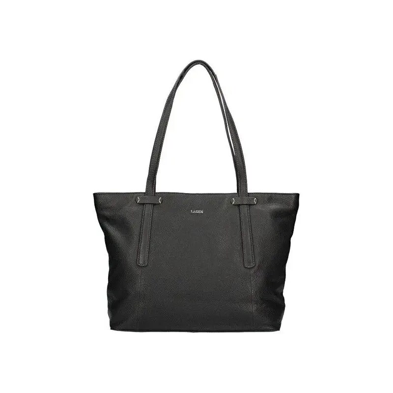 Lagen Dámska kožená kabelka BLC-222/1812 čierna 42716564