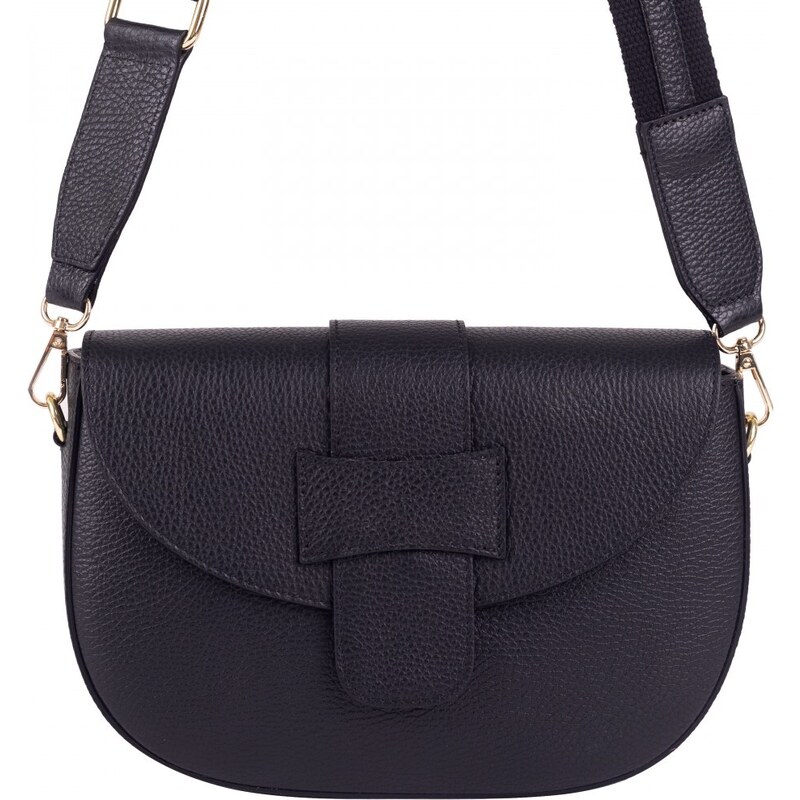 SEGALI Dámska kožená crossbody kabelka Vanesa Black 66586404