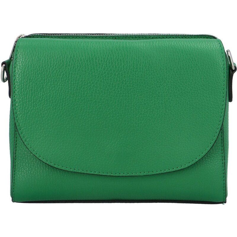 Delami Vera Pelle Minimalistická dámska kožená kabelka Eva, zelená 66562500